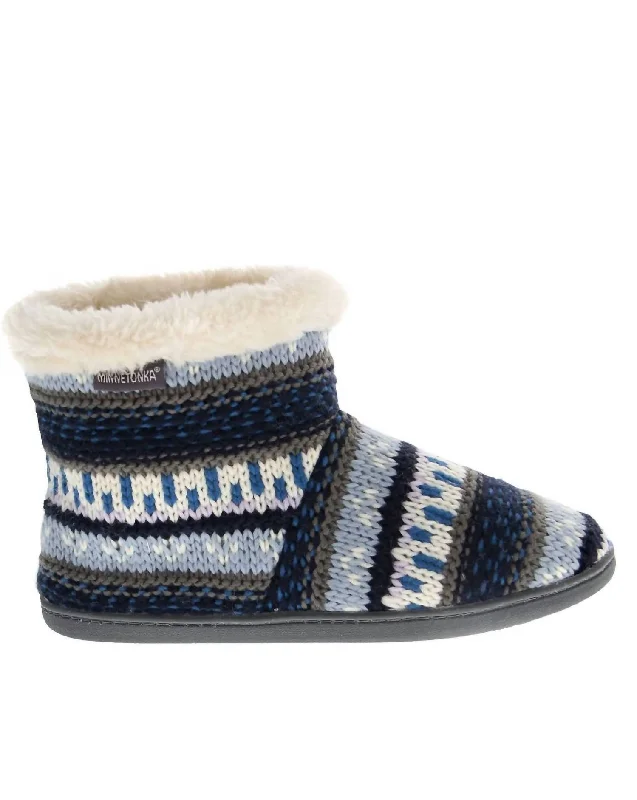 Women's Betty Bootie Slippers In Blue Multi