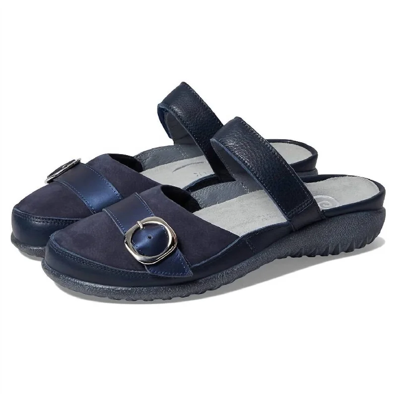 Women's Hongi Mule In Ink Leather/navy