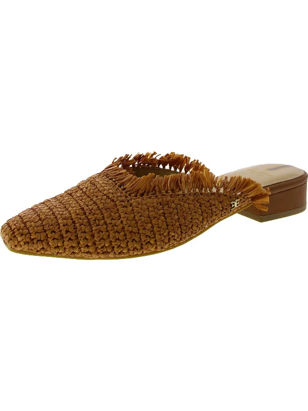 Womens Woven Slip On Mules